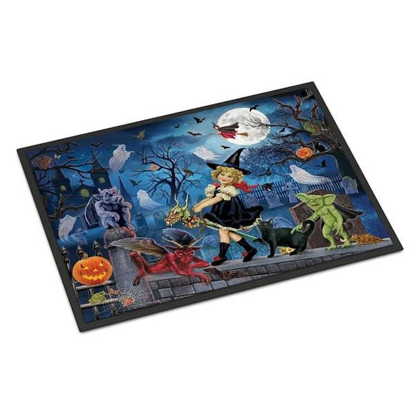 Carolines Treasures PRS4048MAT 18 x 27 in. Littlest Witchs Halloween Party Indoor or Outdoor Mat PRS4048MAT - main
